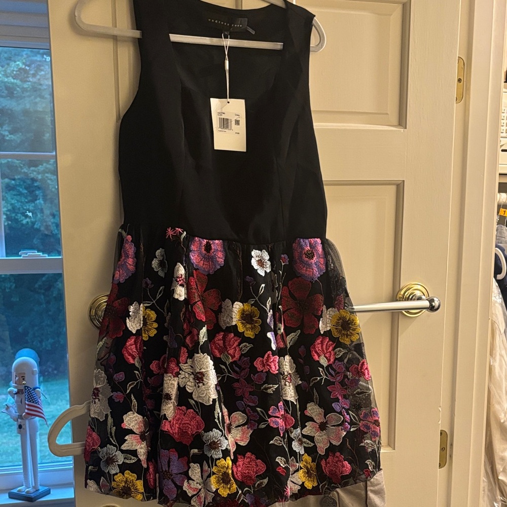 Endless Rose Black Floral Mini Dress